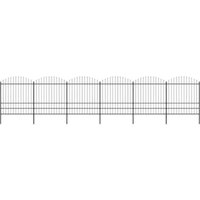 Vidaxl - Gartenzaun mit Speerspitze Stahl 1070 x 200 cm Schwarz von VIDAXL