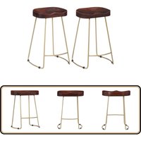 Vidaxl - Gavin Barhocker 2 Stk. Massivholz Mango - Retro Barhocker - Barhocker Massiv - Mangoholz Barhocker - Industrieller Barhocker - Designer von VIDAXL