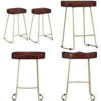 Vidaxl - Gavin Barhocker 2 Stk. Massivholz Mango - Retro Barhocker - Barhocker Massiv - Mangoholz Barhocker - Industrieller Barhocker - Designer von VIDAXL