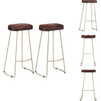 Vidaxl - Gavin Barhocker 2 Stk. Massivholz Mango - Retro Barhocker - Mangoholz Barhocker - Industrieller Barhocker - Gavin Barhocker - Designer von VIDAXL