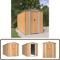 Vidaxl - Geräteschuppen Hellbraun 192x357x223 cm Verzinkter Stahl - Geräteschuppen - Gartenhaus - Werkzeuglager - Außenschrank - Stauraum Vidaxl - Geräteschuppen Hellbraun 192x357x223 cm Verzinkter Stahl - Geräteschuppen - Gartenhaus - Werkzeuglager - Außenschrank - Stauraum von VIDAXL