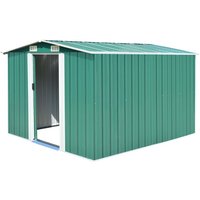 vidaXL Gerätehaus 257x298x178 cm Metall Grün von VIDAXL