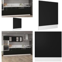 Vidaxl - Geschirrspülerblende Schwarz 59,5x3x67 cm Holzwerkstoff - Küchenfront - Geschirrspülerblende - Holzwerkstoff - Schwarze Küchenzeile von VIDAXL