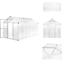 Vidaxl - Gewächshaus Aluminium 362x190x195 cm 13,41 m³ - Gehäuse - Gewächshaus - Treibhaus - Gartenhaus - Pflanzenzucht von VIDAXL