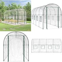 Vidaxl - Gewächshaus Transparent 160x400x190 cm pvc & Stahl - Gartengewächshaus - Treibhaus - Gewächshaus Transparent - Kunststoffgewächshaus von VIDAXL