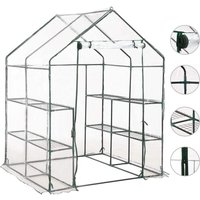Gewächshaus mit 8 Regalen 143 x 143 x 195 cm Vidaxl von VIDAXL