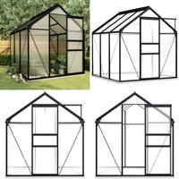 Vidaxl - Gewächshaus mit Fundament Anthrazit Aluminium 3,61 m² - Gewächshaus - Treibhaus - Gartenhaus - Alu-Gewächshaus - Polycarbonat-Gewächshaus Vidaxl - Gewächshaus mit Fundament Anthrazit Aluminium 3,61 m² - Gewächshaus - Treibhaus - Gartenhaus - Alu-Gewächshaus - Polycarbonat-Gewächshaus von VIDAXL