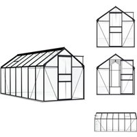Vidaxl - Gewächshaus mit Fundament Anthrazit Aluminium 8,17 m² - Gewächshaus - Treibhaus - Gartenhaus - Alu-Gewächshaus - Polycarbonat-Dach Vidaxl - Gewächshaus mit Fundament Anthrazit Aluminium 8,17 m² - Gewächshaus - Treibhaus - Gartenhaus - Alu-Gewächshaus - Polycarbonat-Dach von VIDAXL