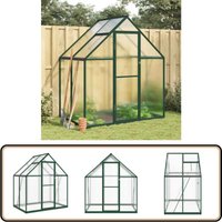 Vidaxl - Gewächshaus mit Fundamentrahmen Grün 169x114x195 cm Aluminimum - Alumiumgewächshaus - Polycarbonatgewäschshaus - Gartengewächshaus Vidaxl - Gewächshaus mit Fundamentrahmen Grün 169x114x195 cm Aluminimum - Alumiumgewächshaus - Polycarbonatgewäschshaus - Gartengewächshaus von VIDAXL