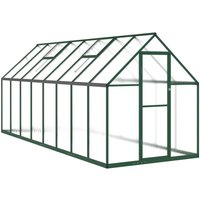 Vidaxl - Gewächshaus mit Fundamentrahmen Grün 445x169x195 cm Aluminimum von VIDAXL