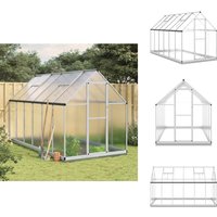 Vidaxl - Gewächshaus mit Fundamentrahmen Silber 334x169x202cm Aluminimum - Gehäuse - Gewächshaus - Treibhaus - Gartenhaus - Alu-Gewächshaus Vidaxl - Gewächshaus mit Fundamentrahmen Silber 334x169x202cm Aluminimum - Gehäuse - Gewächshaus - Treibhaus - Gartenhaus - Alu-Gewächshaus von VIDAXL