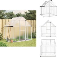 Vidaxl - Gewächshaus mit Fundamentrahmen Silbern 169x169x195 cm Alu - Alu-Gehäuse - Gewächshaus - Polycarbonat - Gartengewäschshaus - Greenhouse Vidaxl - Gewächshaus mit Fundamentrahmen Silbern 169x169x195 cm Alu - Alu-Gehäuse - Gewächshaus - Polycarbonat - Gartengewäschshaus - Greenhouse von VIDAXL