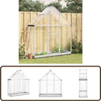 Vidaxl - Gewächshaus mit Fundamentrahmen Silbern 169x58x202cm Aluminimum - Gewächshaus - Polycarbonatgewäschshaus - Alugewächshaus Vidaxl - Gewächshaus mit Fundamentrahmen Silbern 169x58x202cm Aluminimum - Gewächshaus - Polycarbonatgewäschshaus - Alugewächshaus von VIDAXL