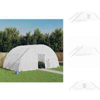 Vidaxl - Gewächshaus mit Stahlrahmen Weiß 24 m² 6x4x2,85 m - Gewächshaus - Glasgewächshaus - Gartenhäuschen - Pflanzenhaus - Tomatenhaus von VIDAXL