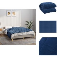 Gewichtsdecke Blau 140x200 cm 6 kg Stoff - Gewichtsdecke - Schlafdecke - Bettdecke - Blaue Decke - Schwere Decke von VIDAXL