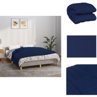 Vidaxl - Gewichtsdecke Blau 150x200 cm 7 kg Stoff - Gewichtsdecke - Schlafhilfe - Bettdecke - Daunendecke Alternative - Blaue Decke von VIDAXL