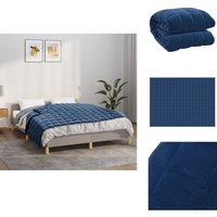 Vidaxl - Gewichtsdecke Blau 150x200 cm 7 kg Stoff - Gewichtsdecke - Schlafhilfe - Decke Blau - Daunendecke Alternative - Schwere Decke von VIDAXL
