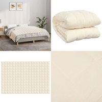 Vidaxl - Gewichtsdecke Hellcreme 122x183 cm 5 kg Stoff - Gewichtsdecke - Schlafberatung - Schlaflosigkeit - Decke - Daunendecke Alternative - Home & von VIDAXL