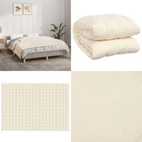 Vidaxl - Gewichtsdecke Hellcreme 137x200 cm 6 kg Stoff - Gewichtsdecke - Schlafdecke - Decke Cremefarben - Daunendecke Alternative - Schwere Decke Vidaxl - Gewichtsdecke Hellcreme 137x200 cm 6 kg Stoff - Gewichtsdecke - Schlafdecke - Decke Cremefarben - Daunendecke Alternative - Schwere Decke von VIDAXL