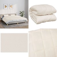 Gewichtsdecke Hellcreme 155x220 cm 11 kg Stoff - Gewichtsdecke - Schlafhilfe - Bettdecke - Daunendecke Alternative - Schwere Decke - Home & Living von VIDAXL