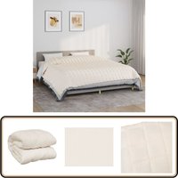 Gewichtsdecke Hellcreme 235x290 cm 15 kg Stoff - Gewichtsdecke - Schlafhilfe - Bettdecke - Daunendecke Alternative - Schwere Decke von VIDAXL