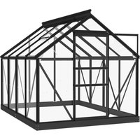 Vidaxl - Glas Gewächshaus Anthrazit 155x200,5x191 cm Aluminium von VIDAXL