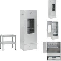 Grills - Living Räucherofen mit Tisch Verzinkter Stahl - Silber von VIDAXL