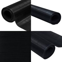 Vidaxl - Gummimatte Anti-Rutsch 2 x 1 m Geriffelt - Gummi Matte - Rutschfest - Bodenschutz - Auto Matten - Werkstattmatte - Home & Living von VIDAXL