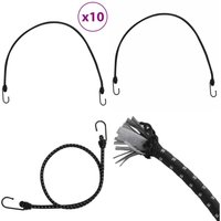 Vidaxl - Gummiseile Reflektierend mit Haken 10 Stk. 88 cm - Spanngummi - Gummiseil - Bungee Seil - Camping Zubehör - Wanderzubehör - Home & Living von VIDAXL