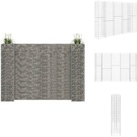Vidaxl - H-förmiger Gabionen-Pflanzkorb Stahldraht 260x40x180 cm - Gabionen-Pflanzkorb - H-Form - Gartendeko - Blumenkasten - Hochbeet von VIDAXL