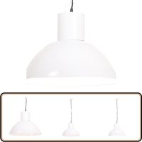 Hängelampe 25 w Weiß Rund 48 cm E27 - Industrielampen - Hängeleuchte - Wohnraumlampe - Küchenlampe - Esstischleuchte von VIDAXL