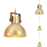 Hängelampe Industriestil 25 w Messing Rund 40 cm E27 - Hängeleuchte - Industrielampen - Wohnraumlampe - Küchenlampe - Esstischlampe von VIDAXL