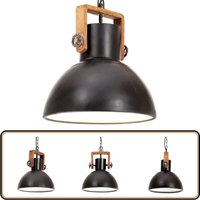 Hängelampe Industriestil 25 w Schwarz Rund 30 cm E27 - Hängelampe - Industrielampen - Wohnraumbeleuchtung - Küchenlampe - Esstischlampe von VIDAXL