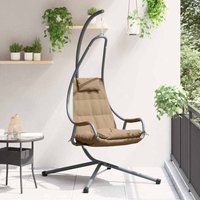 Vidaxl - Hängendes Ei-Stuhl Falten Taupe 94 x 107 x 196,5 cm Stahl Vidaxl - Hängendes Ei-Stuhl Falten Taupe 94 x 107 x 196,5 cm Stahl von VIDAXL