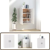 Vidaxl - Hängeschrank Weiß 69,5x34x90 cm Holzwerkstoff - Hängeschrank - Wandregal - Stauraum - Weißer Schrank - Holzwerkstoffschrank von VIDAXL