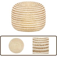 Handgefertigter Sitzpuff 45 x 30 cm Jute - Sitzsack - Pouf - Wohnaccessoire - Deko - Jute Möbel von VIDAXL