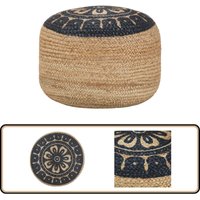 Handgefertigter Sitzpuff Blau 45 x 30 cm Jute - Handgefertigter Sitzsack - Sitzkissen - Jutestoff - Wohnaccessoire - Deko Couchtisch von VIDAXL