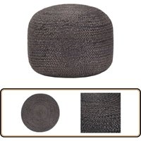 Vidaxl - Handgefertigter Sitzpuff Dunkelgrau 45 x 30 cm Jute - Sitzsack - Pouf - Wohnaccessoire - Deko - Jute Möbel von VIDAXL