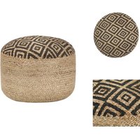 Vidaxl - Handgefertigter Sitzpuff Schwarz 45 x 30 cm Jute - Handgefertigter Sitzsack - Jutesitzsack - Pouf - Wohnaccessoire - Deko von VIDAXL