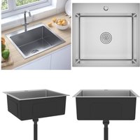 Vidaxl - Handgemachte Einbauspüle Edelstahl - Küchenspüle - Küchenspülen - Home & Living - Silber von VIDAXL