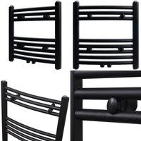 Handtuchheizkörper Warmwasser Gebogen Schwarz 480x480 mm - Handtuchheizkörper - Handtuchhalter - Home & Living - Schwarz Handtuchheizkörper Warmwasser Gebogen Schwarz 480x480 mm - Handtuchheizkörper - Handtuchhalter - Home & Living - Schwarz von VIDAXL