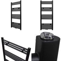 Handtuchheizkörper Warmwasser Gerade Schwarz 500x1160 mm - Handtuchheizkörper - Handtuchhalter - Home & Living - Schwarz von VIDAXL