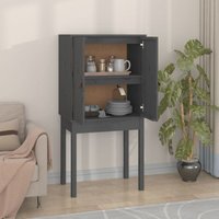 Highboard Grau 60x40x120 cm Massivholz Kiefer - Vidaxl von VIDAXL