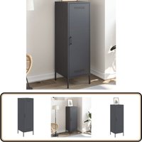 Highboard Anthrazit 36x39x113 cm Stahl - Industrielles Design - Sideboard - Hochschrank - Aufbewahrung - Wohnraum von VIDAXL