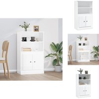 Vidaxl - Highboard Hochglanz-Weiß 60x35,5x103,5 cm Holzwerkstoff - Sideboard - Holz Sideboard - Wohnzimmermöbel - Highboard - Weißer Schrank von VIDAXL