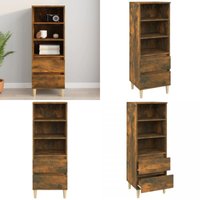 Vidaxl - Highboard Räuchereiche 40x36x110 cm Holzwerkstoff - Sideboard - Hochschrank - Wohnzimmermöbel - Holzmöbel - Eichenfarben - Home & Living von VIDAXL