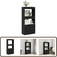 Highboard Schwarz 63x33x140 cm Holzwerkstoff - Vidaxl von VIDAXL