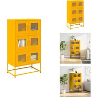 Vidaxl - Highboard Senfgelb 68x39x123 cm Stahl - Highboard - Highboards - Sideboard - Schrank Vidaxl - Highboard Senfgelb 68x39x123 cm Stahl - Highboard - Highboards - Sideboard - Schrank von VIDAXL