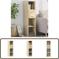 Highboard Sonoma-Eiche 30x42,5x124 cm Holzwerkstoff - Sideboard - Hochboard - Wohnzimmermöbel - Eiche Dekor - Holzwerkstoff Highboard Sonoma-Eiche 30x42,5x124 cm Holzwerkstoff - Sideboard - Hochboard - Wohnzimmermöbel - Eiche Dekor - Holzwerkstoff von VIDAXL