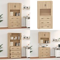 Vidaxl - Highboard Sonoma-Eiche Holzwerkstoff - Sideboard - Hochschrank - Wohnzimmermöbel - Eichefarben - Holzwerkstoff - Home & Living Vidaxl - Highboard Sonoma-Eiche Holzwerkstoff - Sideboard - Hochschrank - Wohnzimmermöbel - Eichefarben - Holzwerkstoff - Home & Living von VIDAXL